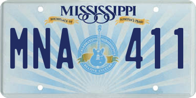 MS license plate MNA411