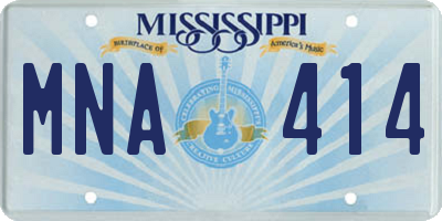 MS license plate MNA414