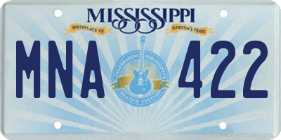 MS license plate MNA422