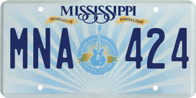 MS license plate MNA424