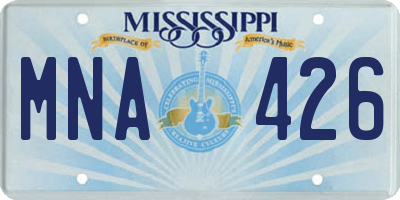 MS license plate MNA426
