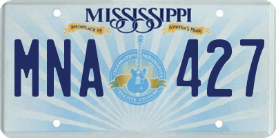 MS license plate MNA427