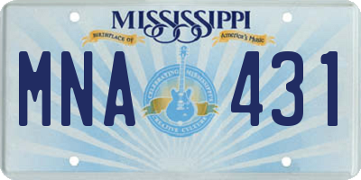 MS license plate MNA431