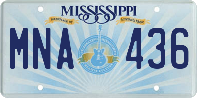 MS license plate MNA436