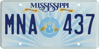 MS license plate MNA437
