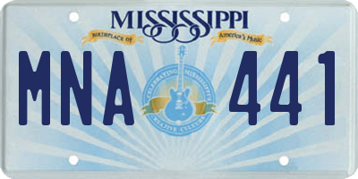 MS license plate MNA441