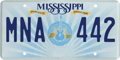 MS license plate MNA442