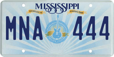 MS license plate MNA444