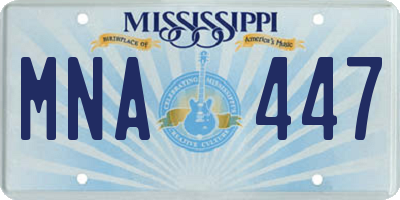MS license plate MNA447