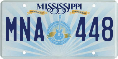 MS license plate MNA448