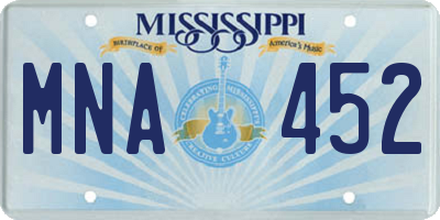 MS license plate MNA452