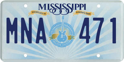 MS license plate MNA471