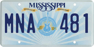 MS license plate MNA481