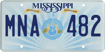 MS license plate MNA482