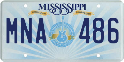 MS license plate MNA486