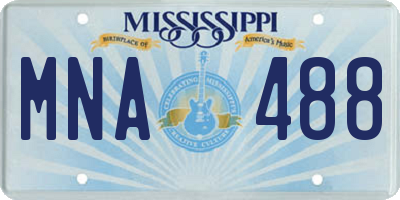 MS license plate MNA488