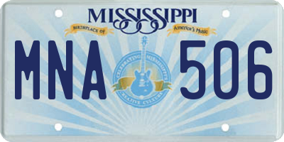 MS license plate MNA506