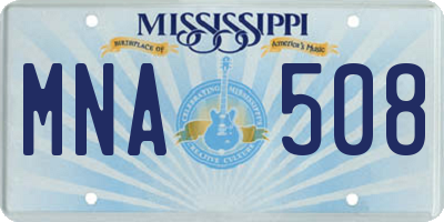 MS license plate MNA508