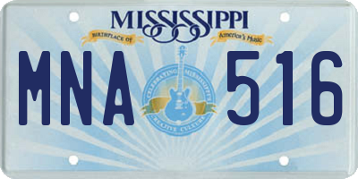 MS license plate MNA516