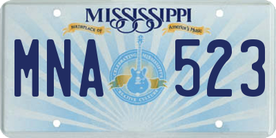 MS license plate MNA523