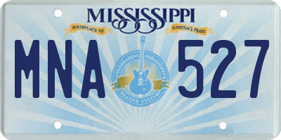 MS license plate MNA527