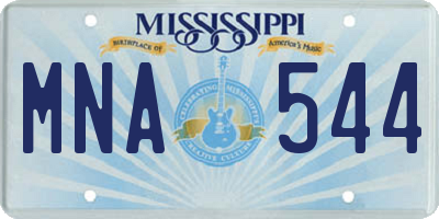 MS license plate MNA544