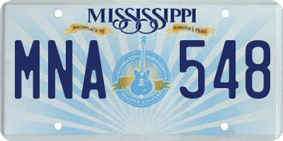 MS license plate MNA548
