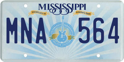 MS license plate MNA564
