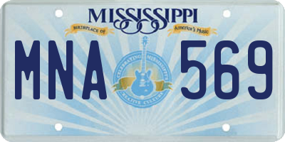 MS license plate MNA569