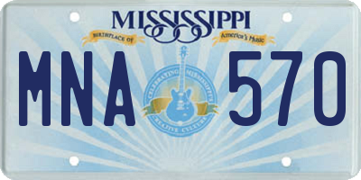MS license plate MNA570