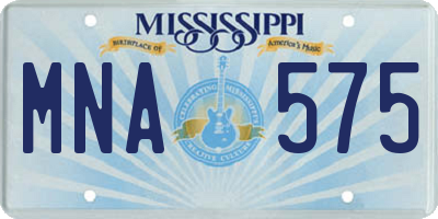 MS license plate MNA575
