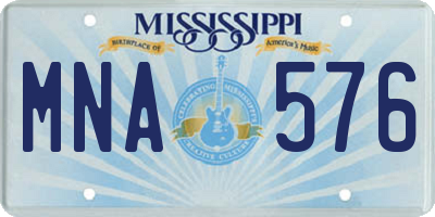 MS license plate MNA576