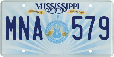 MS license plate MNA579