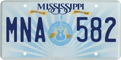 MS license plate MNA582