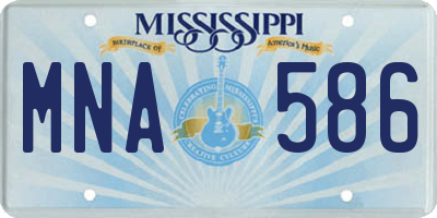 MS license plate MNA586