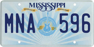 MS license plate MNA596