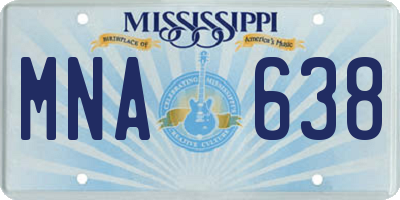 MS license plate MNA638
