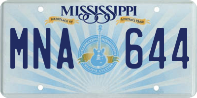 MS license plate MNA644