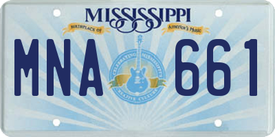 MS license plate MNA661