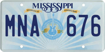 MS license plate MNA676