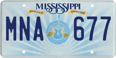 MS license plate MNA677