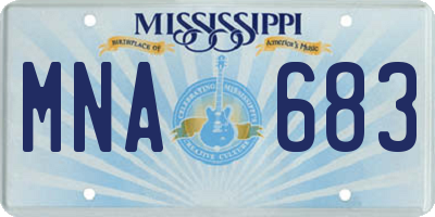 MS license plate MNA683