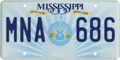 MS license plate MNA686