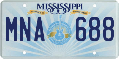 MS license plate MNA688
