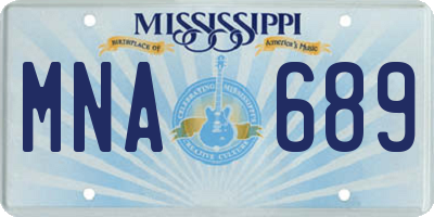 MS license plate MNA689