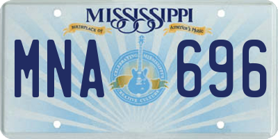 MS license plate MNA696