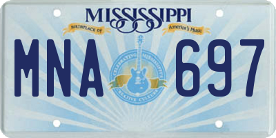 MS license plate MNA697
