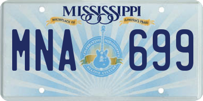 MS license plate MNA699