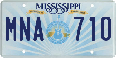 MS license plate MNA710