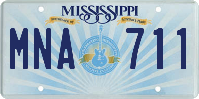 MS license plate MNA711